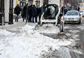 Дороги и тротуары Киева в снежную погоду