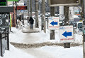 Дороги и тротуары Киева в снежную погоду