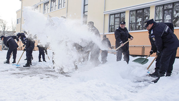 Уборка снега в Румынии