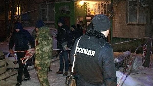 На месте расстрела мужчины в Киеве