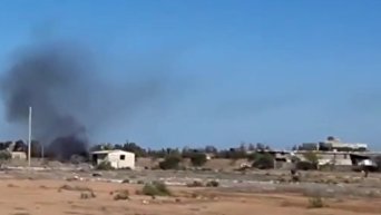 Ливийский МиГ-23 был сбит над Бенгази террористами. Видео
