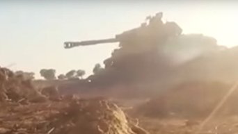 Ожесточенные бои на севере Дамаска в Сирии. Видео