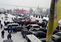 Протест в Олевске Житомирской области после ночной перестрелки