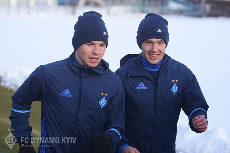 Первая тренировка киевского Динамо в новом году