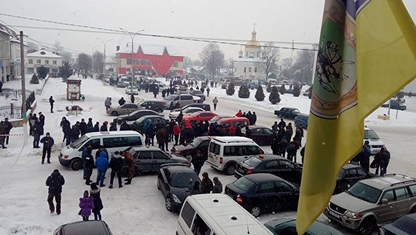 Протест жителей Олевска