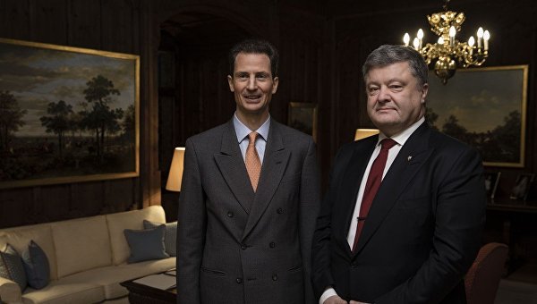 Президент Украины Петр Порошенко встретился с наследным принцем Алоизом Лихтенштейнским