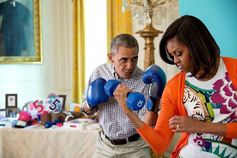 Барак Обама с женой Мишель