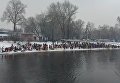 Крещенские купания в Киеве. Съемка квадрокоптером