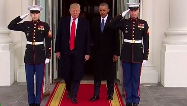 Обама и Трамп покидают Белый дом