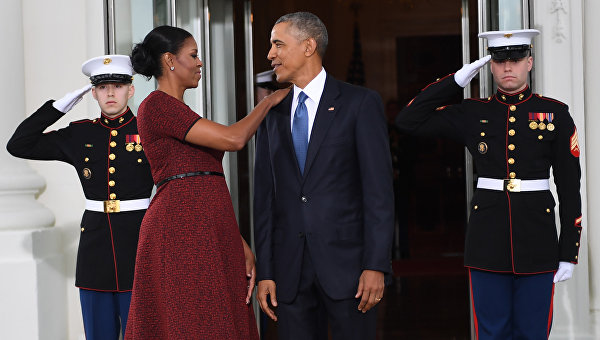 Барак Обама и супруга Мишель - последний день президентства