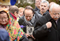 Церемония перезахоронения останков поэта Александра Олеся