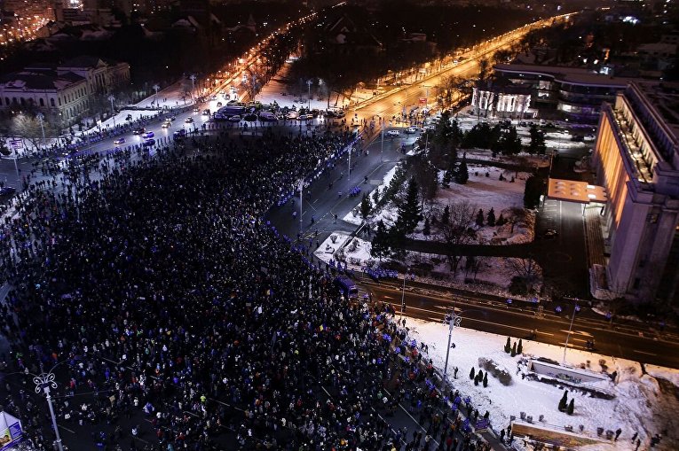 Масштабные протесты в Бухаресте
