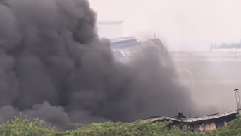 Крупный пожар на заводе на Филиппинах, более 100 пострадавших. Видео
