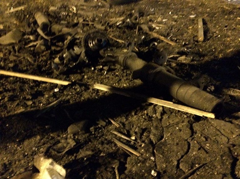 Последствия обстрела в Донецке 2 февраля