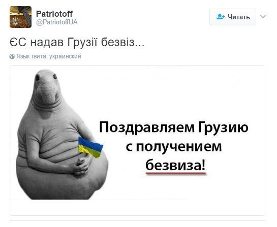 Реакция украинцев на безвиз Грузии в фотожабах