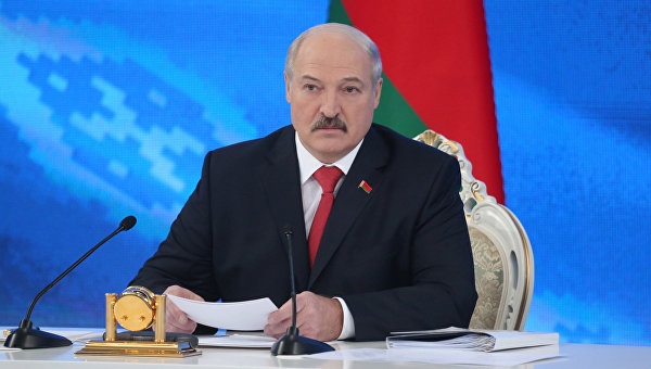 Пресс-конференция президента Белоруссии Александра Лукашенко в Минске