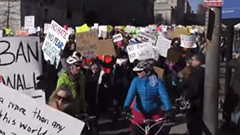 Протесты в Вашингтоне. Нет запрету, нет стене. Видео