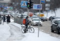 Последствия снегопада в Киеве. Архивное фото
