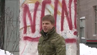 Алексей Гончаренко разрисовал фрагмент Берлинской стены, протестуя из-за высказываний посла Германии