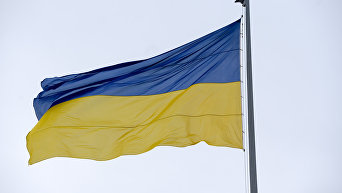 Флаг Украины на здании ЦИК