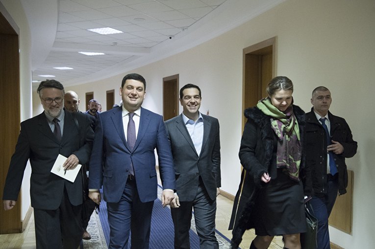 Премьер-министры Украины и Греции Владимир Гройсман и Алексис Ципрас