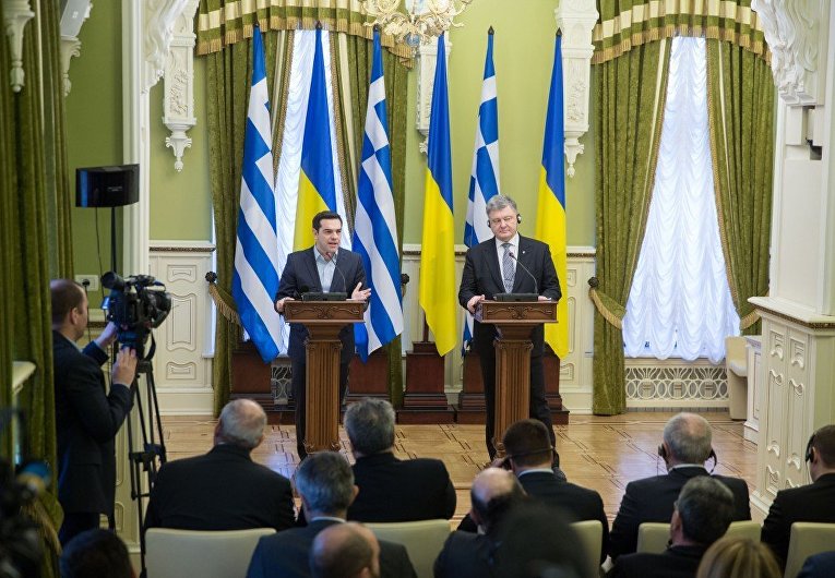 Встреча президента Порошенко и греческого премьера Ципраса в Киеве