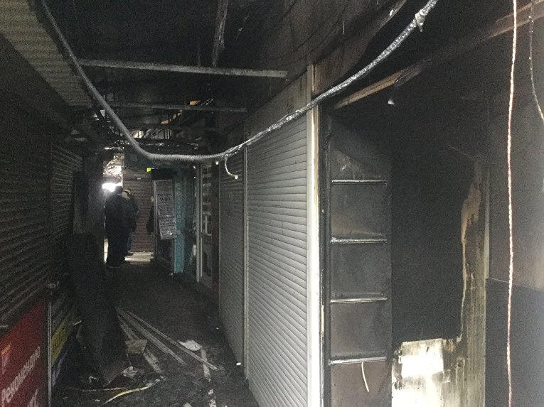 Пожар на радиорынке в Киеве