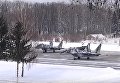 Зимние полеты истребителей ВВС Украины на Прикарпатье. Видео