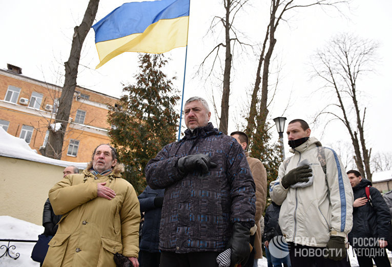 Акция с требованием отставки председателя суда в Киеве