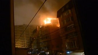 Масштабный пожар в Краснодаре. Видео