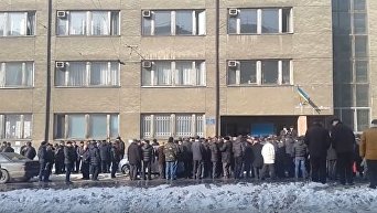 Митинг пенсионеров МВД во Львове. Видео