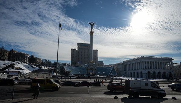 Центр Киева накануне годовщины расстрелов на Майдане
