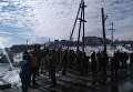Участники блокады Донбасса на редуте Запорожье