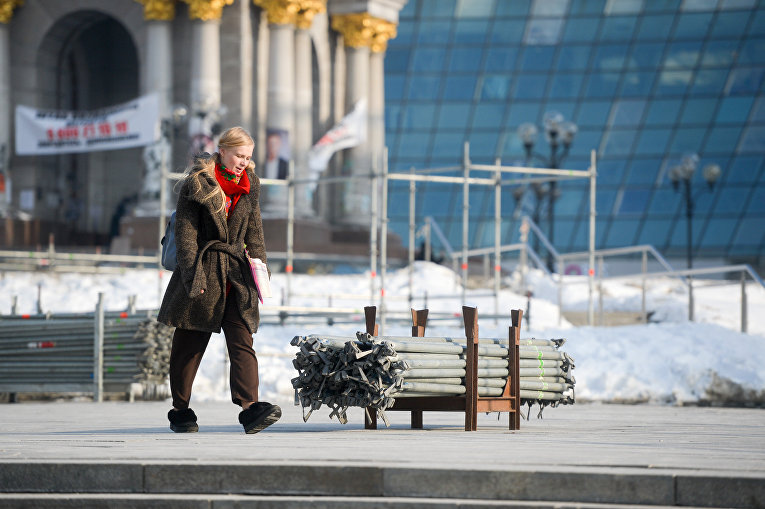 Подготовка к годовщине Майдана в Киеве