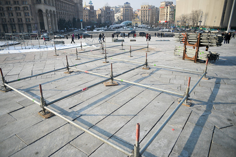 Подготовка к годовщине Майдана в Киеве