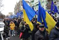 В центре Киева собрались более тысячи сторонников Свободы и ПС