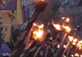 Факельное шествие Национального корпуса в честь Романа Шухевича во Львове. Видео