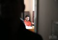 Роман Насиров в кресле судьи в зале заседаний Соломенского районного суда