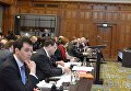 Судьи во время слушания по делу слушания дела по жалобе Украины против России в Международном суде ООН