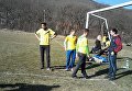 Школьники Краснокаменки играют в футбол