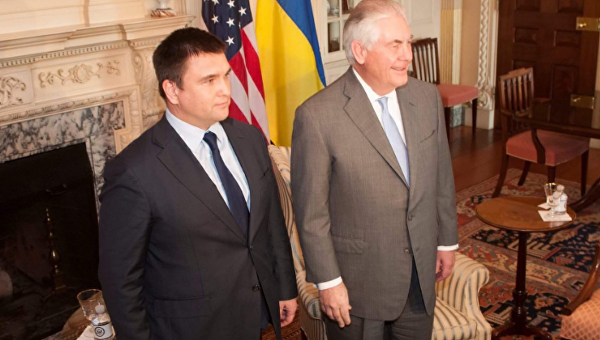 Глава МИД Украины Павел Климкин и государственный секретарь СШа Рекс Тиллерсон