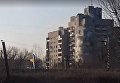 Прямое попадание танкового снаряда в девятиэтажку в Авдеевке. Видео