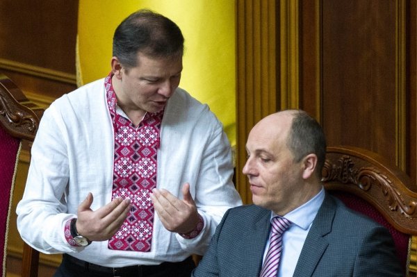 Олег Ляшко во время заседания Верховной Рады Украины