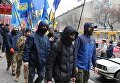 В Тернополе отделение Сбербанка заложили бетонными блоками