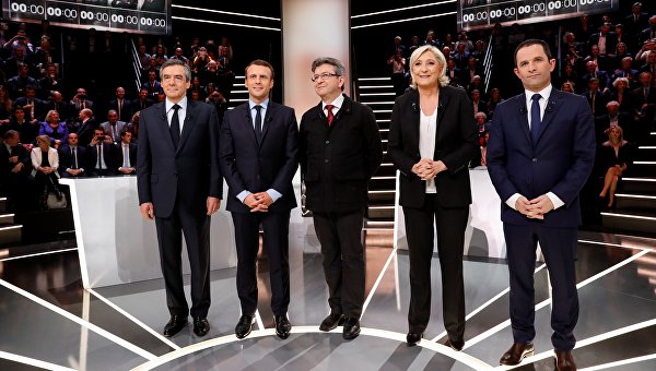 Первые дебаты кандидатов в президенты во Франции