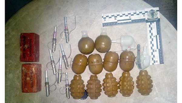 Схрон с оружием найденный в районе Бахмута