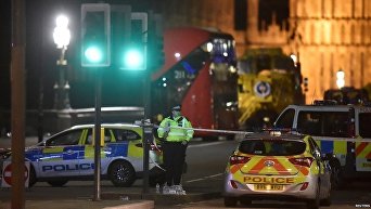Теракт в Лондоне. Полиция на месте происшествия