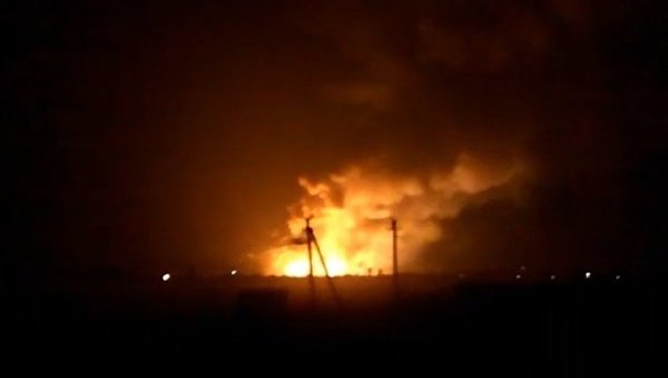 Пожар и взрывы на оружейном складе в Балаклее (Харьковская область)