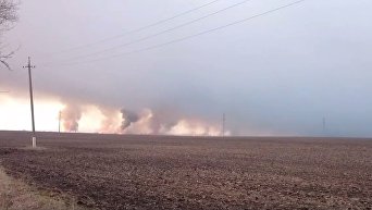 Взрыв на складе боеприпасов в Харьковской области. Видео