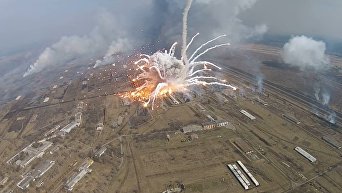 Взрывы в Балаклее снятые дроном